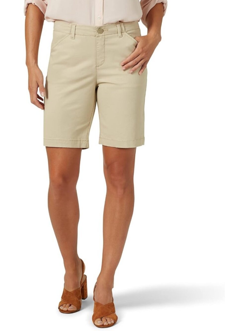 Chic Women's 9" Chino Bermuda Shorts - Comfortable & Stylish Summer Essential